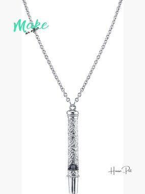 Real Working Etched Filigree Antique Style Whistle Pendant Necklace 30 Inch